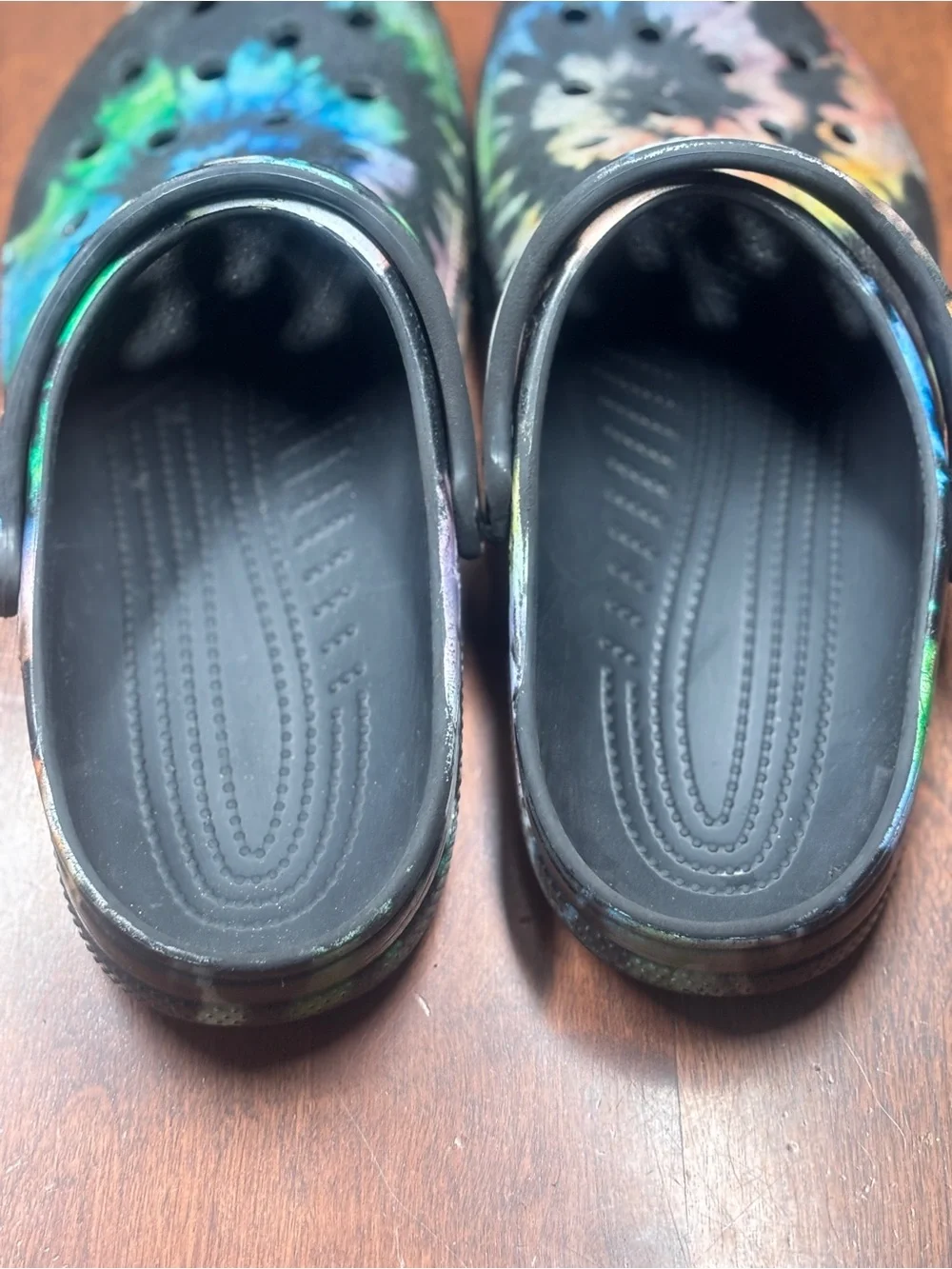 CROCS Tie-Dye Classic Clog - Black with Multi Colors